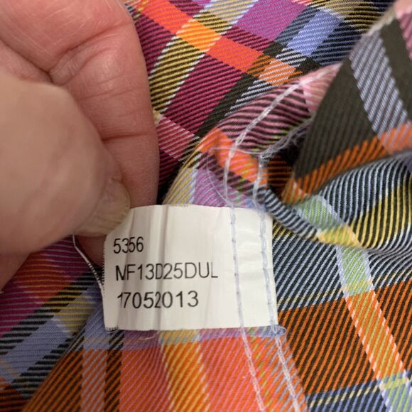 Peter Millar Shirt Men L Tartan Plaid 100% Cotton Multicolor Sport Luxury Preppy - Picture 5 of 14